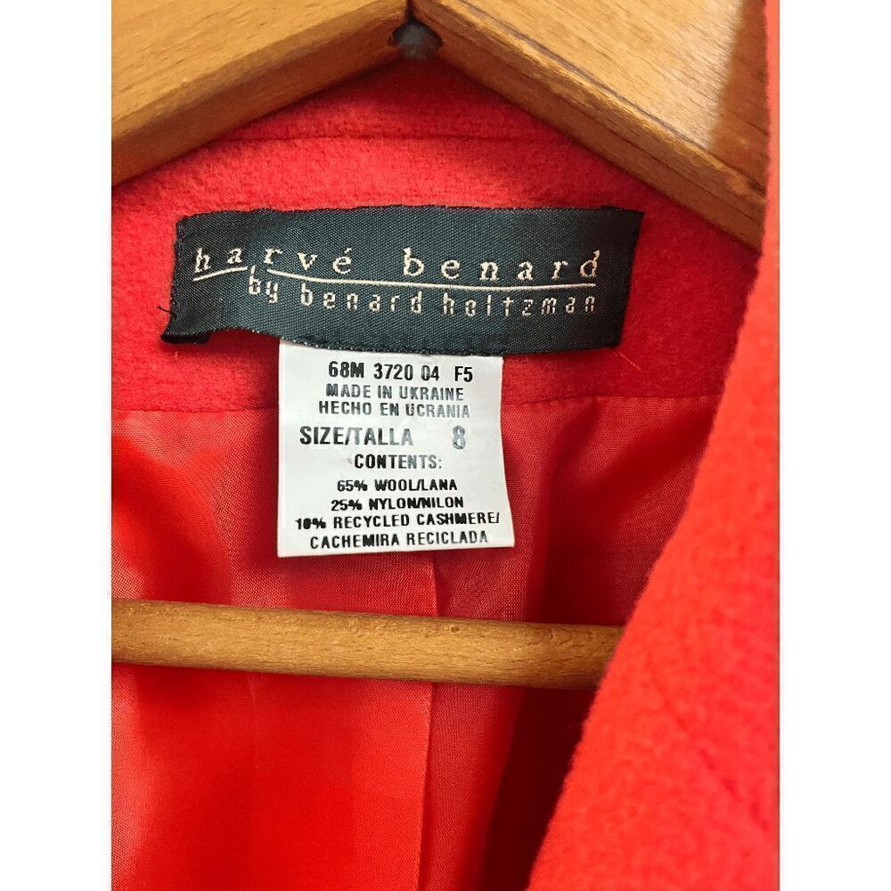 Harve benard by benard holtzman Womens Single Breasted Coat Size 8 - Picture 6 of 7